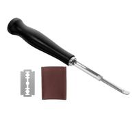 NIYANGLE Cuchillo para Pan Negro Mango Ergonómico de Madera, Cortador para Hornear Pan Filo Ondulado, Herramienta para Repostería y Corte de Masa, Utensilio para Cocina Profesional