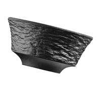 NIYANGLE Cuenco de Cerámica Negro para Afeitar Gran Capacidad y Bordes Lisos, Resistente al Desgaste, Adecuado para Espuma de Afeitar Masculina