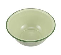NIYANGLE Cuenco Esmaltado Vintage Profundo de 16 Cm, Tazón Verde para Servir Sopa, Ensalada y Mezcla, Recipiente Multifuncional para Cocina y Conservación de Alimentos, Frutero
