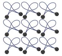 NIYANGLE Cuerdas Elásticas con Bolas de Plástico 30 Piezas, Cordón Elástico Resistente para Carpas y Lonas, 6 Pulgadas (15 Cm) Azul, Cuerda de Tensión para Exterior, Sujeción Segura