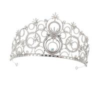 NIYANGLE De Cristal: Tiara De Burbujas De Cristal Para Novia, Diadema De Reina Real, Tocados De Princesa Para Mujer, Coronas De Plata Para Bodas, Graduaciones, Fiestas De Cumpleaños