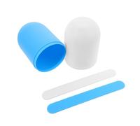 NIYANGLE Depresores de Lengua de Plástico 26 Unidades Grandes con Vaso Portátil Color Claro y Azul para Uso Médico Profesional y Exámenes Orales Reutilizable