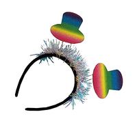 NIYANGLE Diadema Arcoíris Para Fiesta 1 Unidad Tamaño Pequeño Tocado De Fiesta Para Niñas Decoración Colorida Para Carnaval y Navidad
