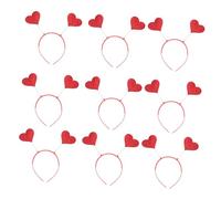 NIYANGLE Diadema Cabello 9 Piezas en Forma de Corazón Roja Accesorios Delicados para Niñas Diademas para Fiesta y Día de San Valentín Aro Decorativo para Eventos Festivos