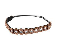 NIYANGLE Diadema Cuentas De Arroz De Vidrio Tocado Gemas De Imitación Frente Banda Cabello De Boda Para Ceremonias Festivos