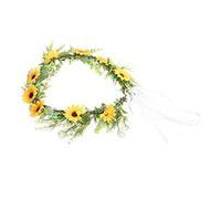 NIYANGLE Diadema De Flores Artificiales Para Novia Tocado De Boda Bohemio Accesorio Floral Para Fiestas y Eventos Especiales Elegante y Atractivo Para Niñas y Mujeres