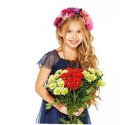 NIYANGLE Diadema de Halloween Rosas Artificiales Tocado para Fiesta de Mujer Accesorios Cabello Ajustables para Celebraciones de Otoño