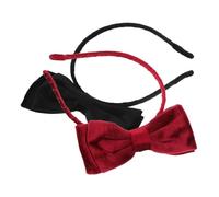 NIYANGLE Diadema de lazo de 2 piezas: Diademas de lazo de terciopelo de moda para un look dulce - Diseño de doble capa para uso diario y ocasiones especiales