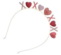 NIYANGLE diadema de san valentín para niñas enamorado diadema de corazón de con joyas accesorios para el cabello del día de san valentín