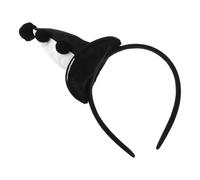 NIYANGLE Diadema de y Negra Tocado de Sombrero de Copa Pequeño para Cosplay Accesorios para Disfraces de Circo y Carnaval Diadema de Halloween para Mujer