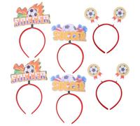 NIYANGLE Diadema Deportiva para Cabello 6 Unidades Motivos de Fútbol Amarillo y Negro, Cintas Cabeza para Fiesta y Animación del Día del Partido 2026, Accesorios para Fans y