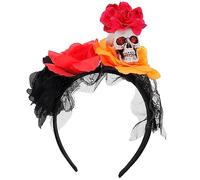 NIYANGLE Diadema Halloween con Negras y Naranja Accesorio de Fiesta Día de Muertos para Mujer y Niña Decoración Cosplay