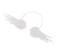 NIYANGLE Diadema Halo de Ángel para Mujer Disfraz de Fiesta de Disfraces Tocados de Carnaval Tocado Alado Decoración de Fiesta