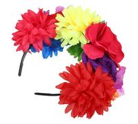 NIYANGLE Diadema Oscura de Día de Muertos Guirnalda de Flores para Disfraz Mexicano Accesorio de Tocado de Halloween para Mujeres y Niñas para Fiesta de Tema Oscuro