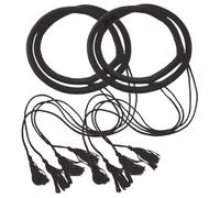 NIYANGLE Diadema para Hombre Árabe con Pañuelo Shemagh Negro de Pu, Fácil de Usar y Quitar, 2 Piezas para Disfraz en Halloween o Navidad
