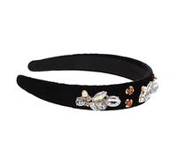 NIYANGLE Diadema Perlas y Gemas De Imitación Accesorio Cabello Que Combina Para Fiestas y Eventos Formales