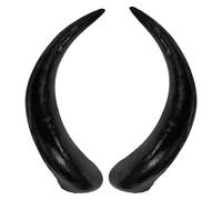NIYANGLE Diadema y Es Llamativo para Celebraciones de Plástico de Cuernos de Buey Negro DIY, Diseño Grande y Creativo que Aumenta la Habilidad Manual
