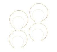 NIYANGLE Diademas Decorativas de Hierro Dorado para Fiesta y Banquete, Pack de 4 Piezas Fáciles de Poner, Accesorios Elegantes y Encantadores para Chicas