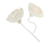 NIYANGLE Difusor de Fragancia de Caña 2piezas con Flores Falsas de Papel de Arroz y Algodón, Diseño Realista y Elegante Hogar y Salas de Estar Beige