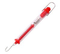 NIYANGLE Dinamómetro Cilíndrico de Resorte de Plástico, Báscula Mecánica Portátil 2 Piezas, con Gancho y Anillo para Colgar, Equipo Escolar para Medir Fuerza y Peso, Color Color Aleatorio