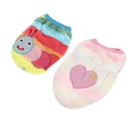 NIYANGLE Disfraz de Cosplay para Perros Pequeños 2 Piezas Chalecos de Conejito de Forro Polar Coral, Cómodo y Transpirable Ocasión