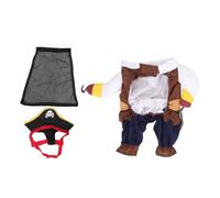 NIYANGLE Disfraz Decorativo para Perro Temática Pirata de Algodón, Cómodo y Transpirable, Adecuado para Cumpleaños y Actuaciones en Escenario