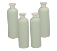 NIYANGLE Dispensador de Jabón Líquido para Manos y Champú 4 Unidades 400 Ml Compacto Reutilizable para Viaje y Uso Diario Color Verde Aguacate