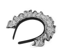 NIYANGLE Elegante diadema de encaje Lolita: tocado para disfraz de sirvienta, aro para el pelo de Anime, accesorios para el cabello para fiestas de juegos de rol y uso diario.