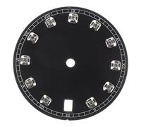 NIYANGLE Esfera de Reloj Metálica de 28,5 Mm Efecto Sol, Color Negro, Compatible Movimientos Automáticos Nh35nh36, Repuesto Duradero para Relojes Mecánicos y Bricolaje, Adecuado
