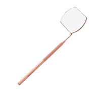 NIYANGLE Espejo De Pestañas Desmontable De Acero Inoxidable Para Extensiones De Maquillaje Herramienta Portátil De Inspección Rosa Dorado Para Técnicos De Pestañas y Entusiastas Del