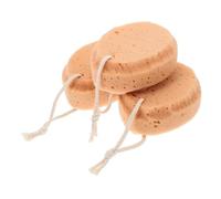 NIYANGLE Esponjas De Baño Exfoliantes 3 Piezas, Esponja Corporal Suave y Natural, Color Marrón Claro, Apta Para Niños y Adultos, Uso Diario Para Ducha y Baño, Cuidado Delicado Piel