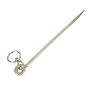 NIYANGLE Estaca para Amarre de Ganado y Perros de Hierro Dos Anillas, Resistente Corrosión, Adecuado para Camping y Uso Agrícola en Exteriores, Tamaño Grande 50 CM