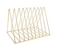 NIYANGLE Estantería Metálica De Oficina Triangular Dorada, Organizador Resistente para Revistas y Documentos, Estante Compacto para Escritorio En Hogar y Oficina
