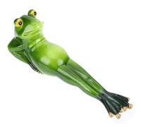 NIYANGLE Estatua de Rana de Resina para Yoga, Adorno de Escritorio Creativo, Figura Decorativa Divertida para Oficina y Hogar, Decoración Original para Mesa, Obsequio Único, Figura