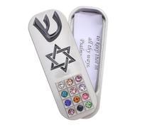 NIYANGLE Estuche para Mezuzá de Metal, Decorativo para Puerta, 1 Pieza