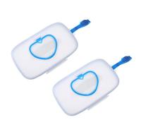 NIYANGLE Estuche Portátil para Toallitas Húmedas de Ñiño 2 Unidades PP Seguro Color y Azul Dispensador Compacto para Viajes y Uso el Hogar