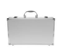 NIYANGLE Estuche Rígido para Micrófono Inalámbrico de Mano 2 Piezas Caja de Almacenamiento Portátil de Aleación de Aluminio con Asa Protección contra Impactos para Eventos y Ktv Móvil