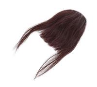 NIYANGLE Flequillo De Pelo Falso Esponjoso Para Mujer De Cabello Flequillo De Aire Postizo De Pelo Natural