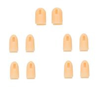 NIYANGLE Fundas para Dedos de Silicona para Manicura 10 Piezas Tamaño Simulado Color Carne para Arte de Uñas y Práctica Profesional en Casa