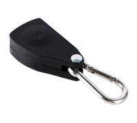 NIYANGLE Gancho de Cuerda de Polea para Camping Regulador de Cuerda de Elevación Gancho de Polea de Aluminio Negro para Tienda de Campaña Fijación Segura