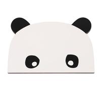 NIYANGLE Gancho de Pared de Madera de Tilo Diseño de Oso Panda en Tonos Oscuro y Claro, Percha para Mochila y Abrigos, Colgador Decorativo para Habitación Infantil y Guardería, Juego