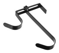 NIYANGLE Gancho de Poste para Piscina de Hierro, Doble y Ancho, Negro | Organización Exterior, Uso Múltiple, para Valla Piscina Seguridad y Otras Superficies Compatibles
