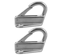 NIYANGLE Gancho de Resorte para Defensa de Barco, Acero Inoxidable 304, 2 Piezas con Tornillos 3.9x13 Mm, Compactos y Resistentes para Hardware Marino y Herrajes de Cubierta de Navegación