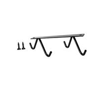 NIYANGLE Gancho para Colgar de Acero Inoxidable Negro Soporte Giratorio para Cocina Colgador de Tazas y Espátulas Organizador para Utensilios de Cocina Montaje Pared