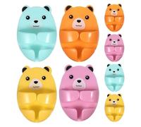 NIYANGLE Ganchos Adhesivos para Enchufes de Plástico, Soporte de Cable de Alimentación 8 Piezas, Diseño Osito sin Taladro, Organizador Adecuado para Cocina y Oficina