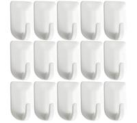 NIYANGLE Ganchos de Pared Adhesivos 24 Piezas en Color Claro, Gancho Pequeño para Organizar Llaves, Collares y Joyas sin Perforación, Multiusos para Baño y Hogar, Material Abs Resistente