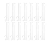 NIYANGLE Ganchos para Cortinas de Plástico Blanco Ajustables Trinquete, 60 Piezas, Compatibles Cortinas Plisadas, Ideales para Dormitorios y Salas