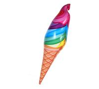 NIYANGLE Globo Inflable de Helado de Pvc para Fiesta, Accesorio de Cono de Helado Reutilizable, Juguete Inflable, Decoración Divertida para Cumpleaños y Eventos