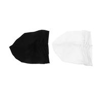 NIYANGLE Gorro Elástico Debajo de Hiyab para Mujer, 2 Piezas en Tonos Claros y Oscuros, Turbante Transpirable Frente Cruzado, Funda Ligera Cabello, Accesorio Islámico Adecuado para