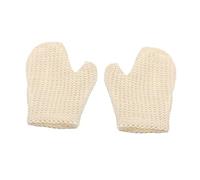 NIYANGLE Guantes De Baño Exfoliantes De Fibra Natural Hueco 2 Unidades 20.5x16 Cm Para Depuración Corporal Viajeros y Hogar, Resistentes y Portátiles Para Ducha y Spa